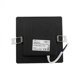  Beépíthető fekete LED panel 6W 660lm 4000K 120x120mm IP20 négyzet - Eco Light