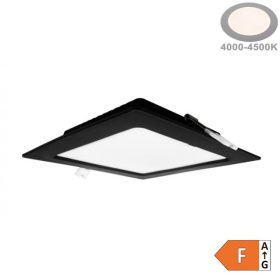   Beépíthető fekete LED panel 18W 1980lm 4000K 220x220mm IP20 négyzet - Eco Light