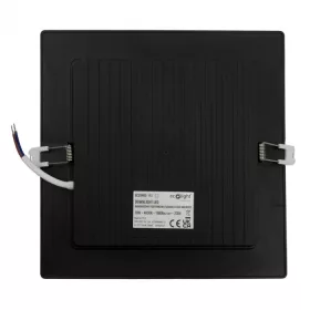   Beépíthető fekete LED panel 18W 1980lm 4000K 220x220mm IP20 négyzet - Eco Light