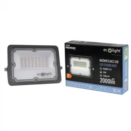PRÉMIUM LED reflektor 20W 2000lm 6500K 90º 100lm/W 3 Év garancia