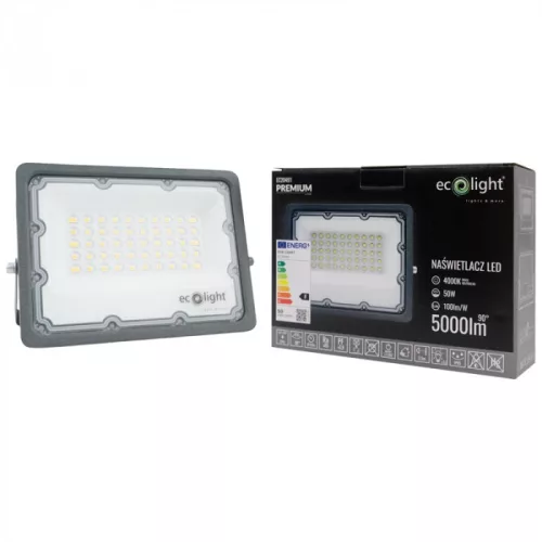 PRÉMIUM LED reflektor 50W 5000lm 4000K 90º 100lm/W 3 Év garancia