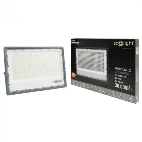 PRÉMIUM LED reflektor 300W 30000lm 4000K 90º 100lm/W 3 Év garancia