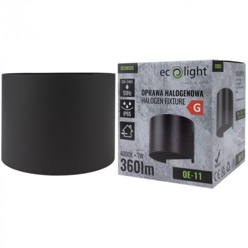 Fel le világító homlokzati lámpa antracit 7W IP65 4000K