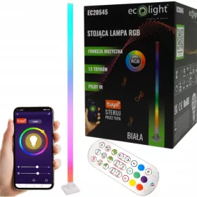   RGB fényoszlop állólámpa zene és app vezérléssel 150cm fehér talp