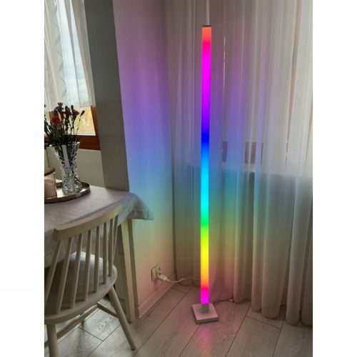 RGB fényoszlop állólámpa zene és app vezérléssel 150cm fehér talp