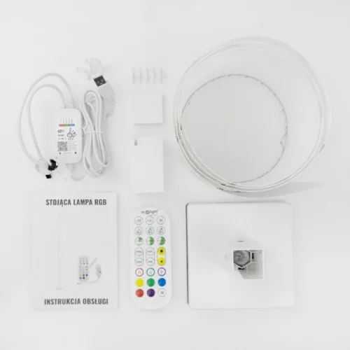 RGB fényoszlop állólámpa zene és app vezérléssel 150cm fehér talp
