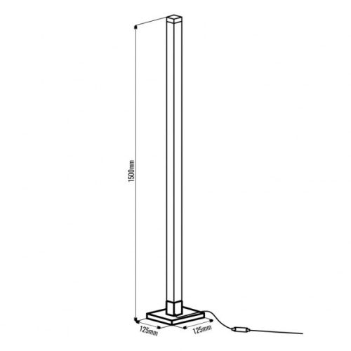 RGB fényoszlop állólámpa zene és app vezérléssel 150cm fehér talp