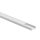 Fehér, falon kívüli alumínium LED profil 2 méteres hosszban, tejfehér fedéllel, fehér bútorokhoz.