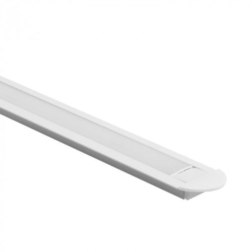 Fehér alumínium, bútorba süllyeszthető (marható) LED profil 2 méteres hosszban, takaróperemmel.