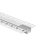 Fehér, gipszkartonba süllyeszthető alumínium LED profil 2 méteres hosszban, tejfehér fedéllel.