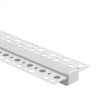 Fehér, gipszkartonba süllyeszthető alumínium LED profil 2 méteres hosszban, tejfehér fedéllel.