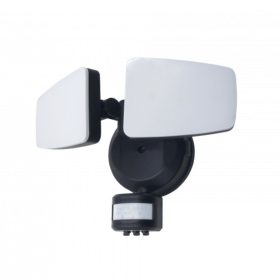 Fekete színű Ecolight dupla fejes mozgásérzékelős kültéri LED reflektor állítható fényszínnel