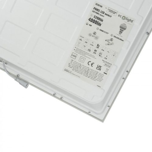 ECO 60x60 lemezhátú LED panel 40W 5200lm/4000lm 4000K