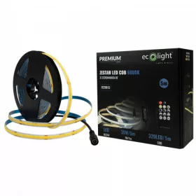   Eco Light COB LED szalag szett 5 méter 7W/m 24V IP20 320 LED hideg fehér