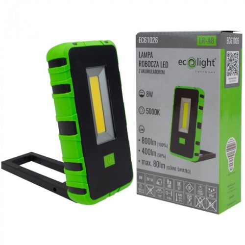 Kompakt munkalámpa akkumulátorral 8W 5000K 800lm