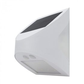   Fehér napelemes homlokzati lámpa mozgásérzékelővel 3W 300lm