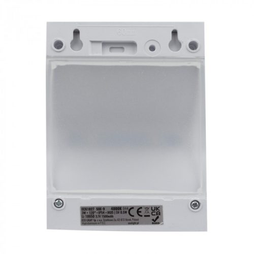 Fehér napelemes homlokzati lámpa mozgásérzékelővel 3W 300lm