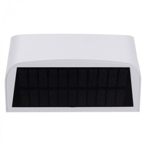 Fehér napelemes homlokzati lámpa mozgásérzékelővel 6W 600lm