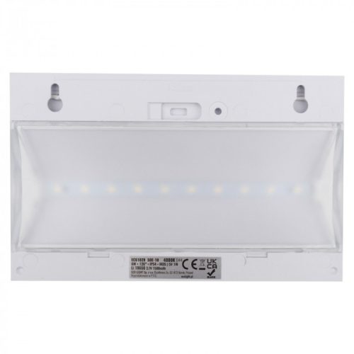 Fehér napelemes homlokzati lámpa mozgásérzékelővel 6W 600lm