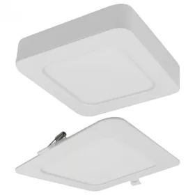 24W univerzális LED lámpa, a csomagban lévő szerelékekkel süllyesztett és falon kívüli szereléshez, négyzet alakú