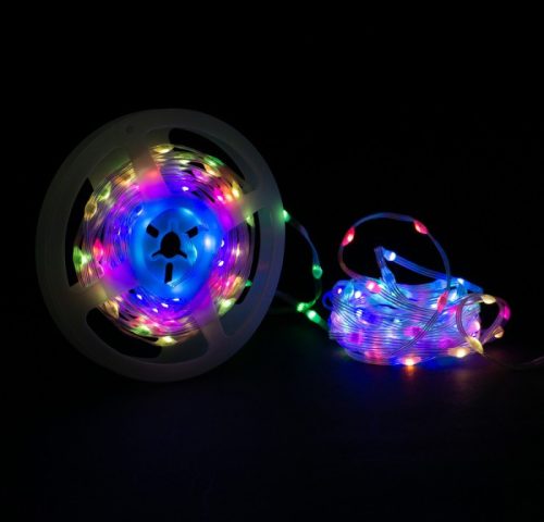 LED fényfüzér 10m – 100 RGB LED telefonos vezérléssel – Alfaled.hu