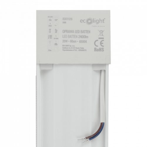 LED pultvilágító lámpa 60cm 20W 2400lm 6500K Hideg fehér - Eco Light 