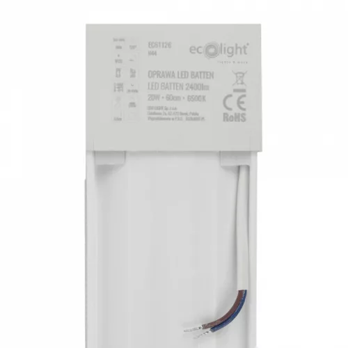 LED pultvilágító lámpa 60cm 20W 2400lm 6500K Hideg fehér - Eco Light 