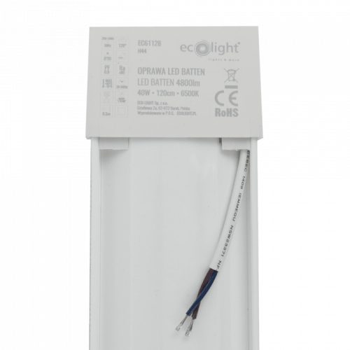 LED pultvilágító lámpa 120cm 40W 4800lm 6500K Hideg fehér - Eco Light 