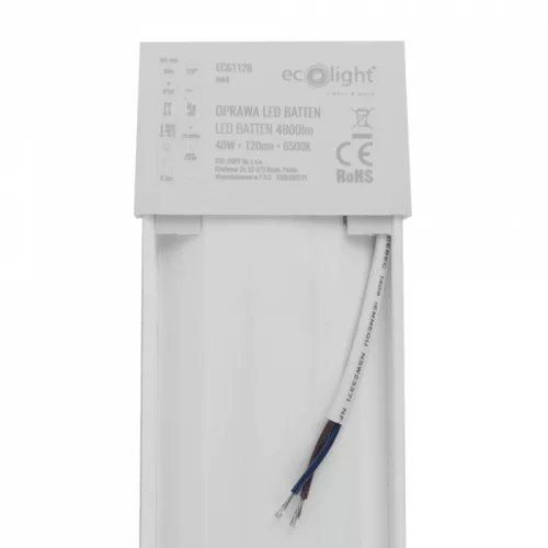 LED pultvilágító lámpa 120cm 40W 4800lm 6500K Hideg fehér - Eco Light 