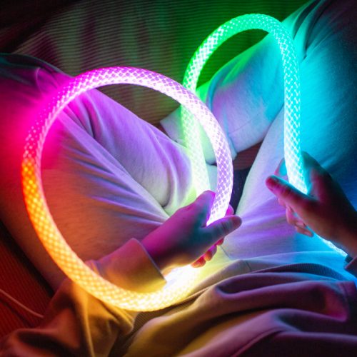 LINA digitális RGB LED kötél 3 méteres készlet – 5V IP65 – színes világítás kültérre-beltérre