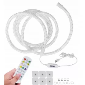 LINA digitális RGB LED kötél 3 méteres készlet – 5V IP65 – színes világítás kültérre-beltérre
