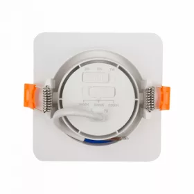 Ecolight fehér négyzet beépíthető LED lámpa gipszkartonba, állítható fényerővel és állítható színhőmérséklettel