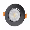 Ecolight fekete kerek beépíthető LED lámpa gipszkartonba, állítható fényerővel és állítható színhőmérséklettel