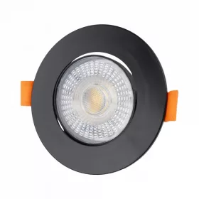 Ecolight fekete kerek beépíthető LED lámpa gipszkartonba, állítható fényerővel és állítható színhőmérséklettel