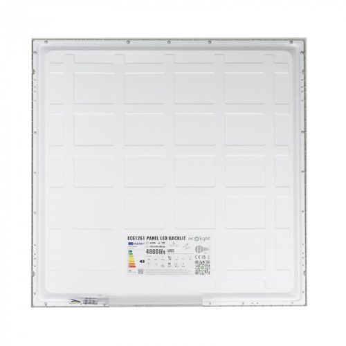 Újgenerációs, BACKLIT (hátulról megvilágított) 60x60-as LED panel, 40W, 4800 lumen