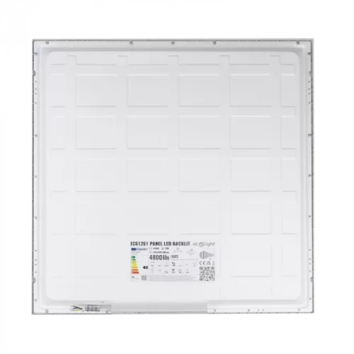 Újgenerációs, BACKLIT (hátulról megvilágított) 60x60-as LED panel, 40W, 4800 lumen