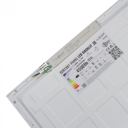 Ultrahatékony 25W-os, 4500 lumen fényerejű, 180lm/W LED panel 60x60 cm-es méretben, 4000K természetes fehér fénnyel