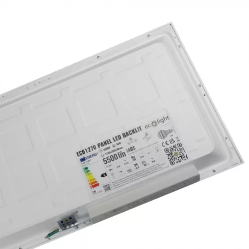 EcoLight 120x30 cm-es extra erős, 50 Wattos LED panel bekapcsolva
