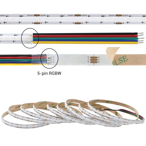 Prémium RGB+3000K COB LED szalag 24V 20W/m 896LED/méter IP20