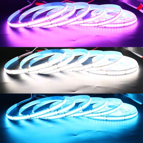 Prémium RGB+6000K COB LED szalag 24V 20W/m 896LED/méter IP20