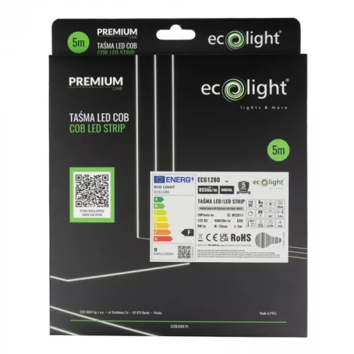 COB digitális LED szalag 12V 480 LED/m 9W/m 855lm/m 4000K