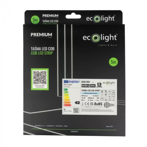 COB digitális LED szalag 12V 480 LED/m 9W/m 855lm/m 6000K