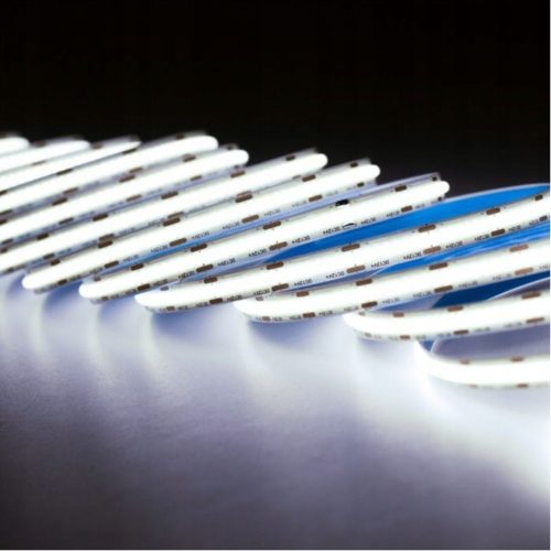 Nagy fényerejű, 12W/m teljesítményű, hideg fehér (6000K) COB LED szalag pontmentes fénnyel