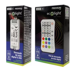 Univerzális, digitális LED vezérlő szett RF távirányítóval, RGB és RGBW címezhető szalagokhoz