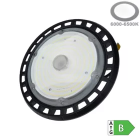 Prémium UFO LED csarnokvilágító állítható 60W, 80W és 100W teljesítménnyel, IK10, PF>0.9 és IP65 védelemmel, 6500K hideg fehér fénnyel