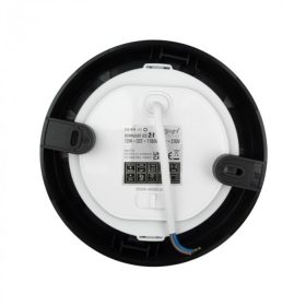 12W univerzális LED lámpa, a csomagban lévő szerelékekkel süllyesztett és falon kívüli szereléshez, fekete