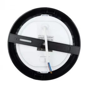 18W univerzális LED lámpa, a csomagban lévő szerelékekkel süllyesztett és falon kívüli szereléshez, fekete