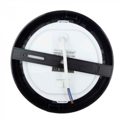 18W univerzális LED lámpa, a csomagban lévő szerelékekkel süllyesztett és falon kívüli szereléshez, fekete