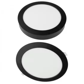 24W univerzális LED lámpa, a csomagban lévő szerelékekkel süllyesztett és falon kívüli szereléshez, fekete