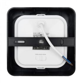 12W univerzális LED lámpa, a csomagban lévő szerelékekkel süllyesztett és falon kívüli szereléshez, négyzet alakú, fekete